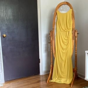 David’s Bridal bridesmaid dress in sunflower